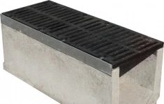 Лоток бетонный Max 300 (высота 310 мм) с чугунными решетками картинка из объявления