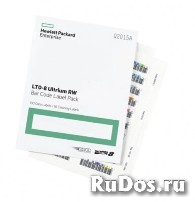 Этикетки для маркировки HP LTO-8 30TB RW Bar Code Label Pack (Q2015A) фото