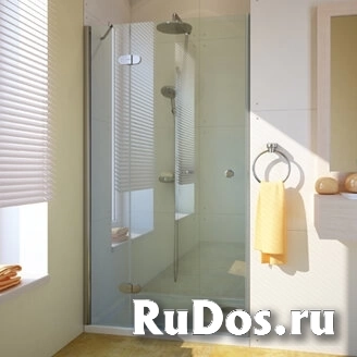 Дверь в душевую нишу GuteWetter LUX DOOR GK-102 90х190 см, цвет бронзовый, стекло бесцветное фото