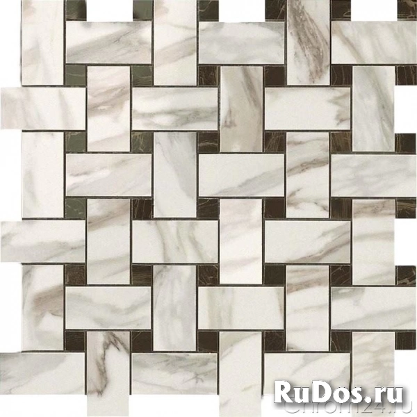 Atlas Concorde Russia Supernova Marble Calacatta Gold Twist Mosaic керамическая плитка (30,5 x 30,5 см) (600110000069) фото