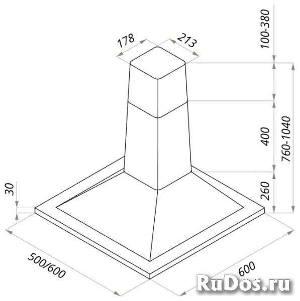 Каминная вытяжка MAUNFELD RETRO FRAME 60 темно-бежевый фото