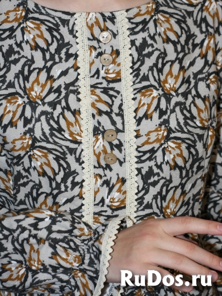 Платье женское ярусное нарядное теплое / Макошь- эко одежда изображение 6