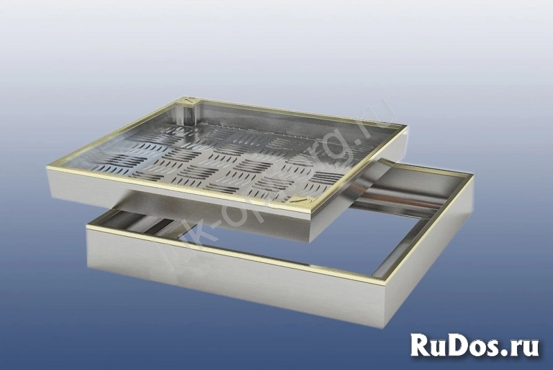 Люк напольный ПРЕМИУМ-44 с латунным кантом 200 * 1100 (Ш * В) фото