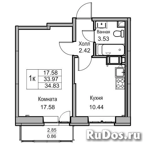 Продам 1 комнатную квартиру 34 м2 фото