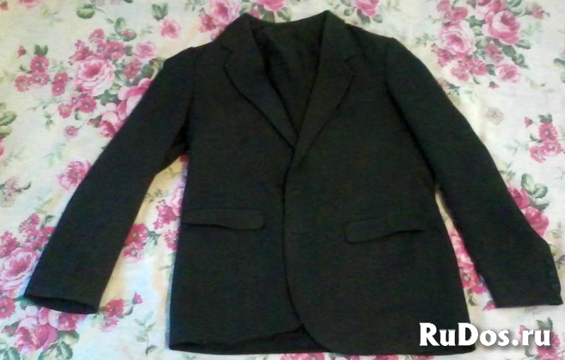 Пиджак мужской тёмно-серый стильный 48 размер состояние нового фото