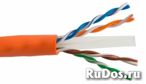 Кабель витая пара UTP 6 кат. 4 пары Datarex DR-141004 23AWG, LSZH, оранжевый, катушка 500 м фото