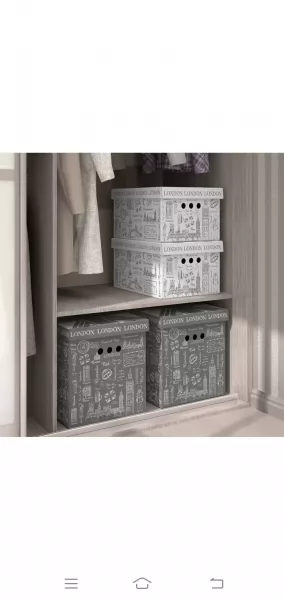 Картонный короб винтажный для хранения вещей фотка