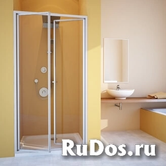 Дверь в душевую нишу GuteWetter PRACTIC DOOR GK-402 95х190 см, цвет матовый хром, стекло бесцветное фото