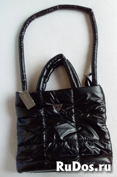 сумка хозяйственная, чёрная, из синтетической плащёвки "болонья" фото