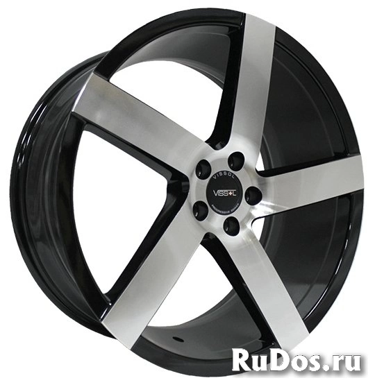 Колесный диск Vissol V-080L 8.5x19/5x114.3 D73.1 ET15 Black with Machined Face фото