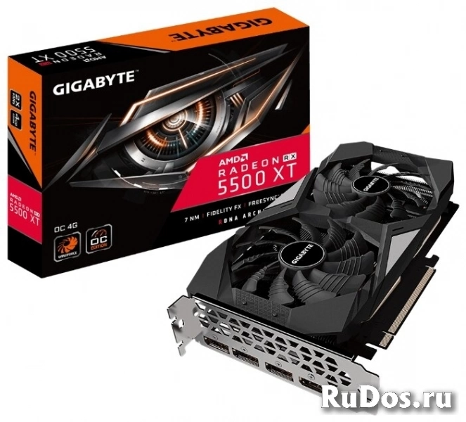 Видеокарта GIGABYTE Radeon RX 5500 XT 1733Mhz PCI-E 4.0 4096Mb 14000Mhz 128 bit HDMI 3xDisplayPort HDCP OC фото