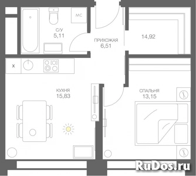 Продам 1 комнатную квартиру 41 м2 фото