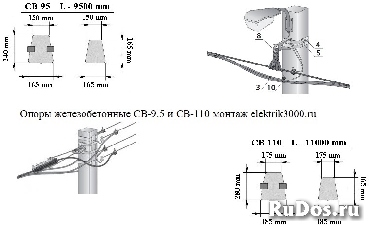 Опоры ЛЭП  ЖБ СВ-9.5 цена 7000 р/шт. СВ110 9500р фото