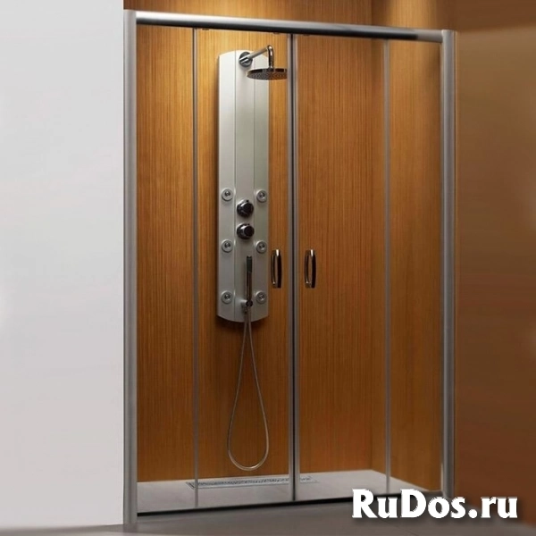 Душевая дверь Radaway Premium Plus DWD 160 профиль Хром стекло Коричневое фото