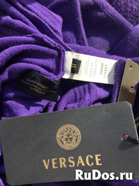 Топ майка новый versace италия 42 44 46 s m размер фиолетовый сир изображение 3