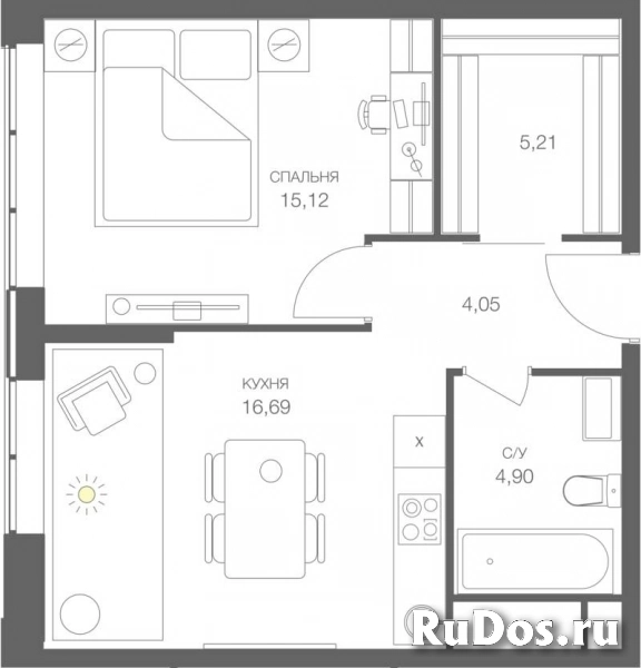 Продам 1 комнатную квартиру 45 м2 фото