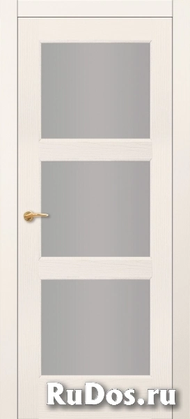 Дверь Фрамир Классика шпон DUBLIN 9 Цвет:Ясень белоснежный/ Дуб белоснежный Остекление:Прозрачное фото