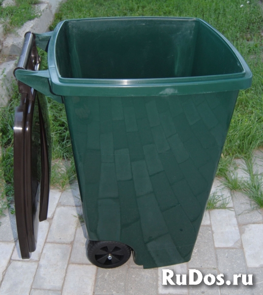 Бак для мусора на колесиках 120 л 56 х 50,5 х 72 см изображение 3