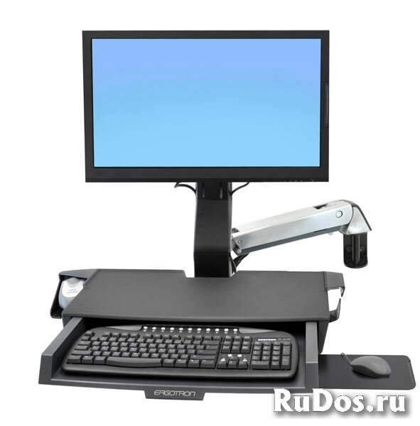 Ergotron 45-260-026/216 StyleView® Sit-Stand Combo Arm with Worksurface (цвет: металлик/белый) фото