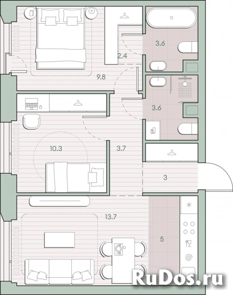 Продам 2 комнатную квартиру 55 м2 объявление Продам 2 комнатную квартиру 55 м2 фотка