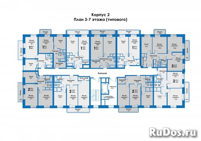 Продам 2 комнатную квартиру 65 м2 фото