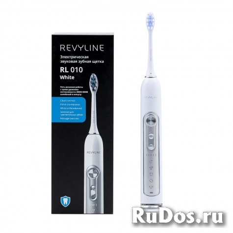 Электрическая щетка Revyline RL010 в белом корпусе с 3 насадками фото