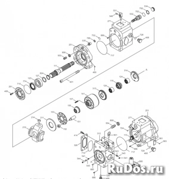 Главный гидронасос Hyundai для R300LC-9A (31Q8-10030) изображение 5