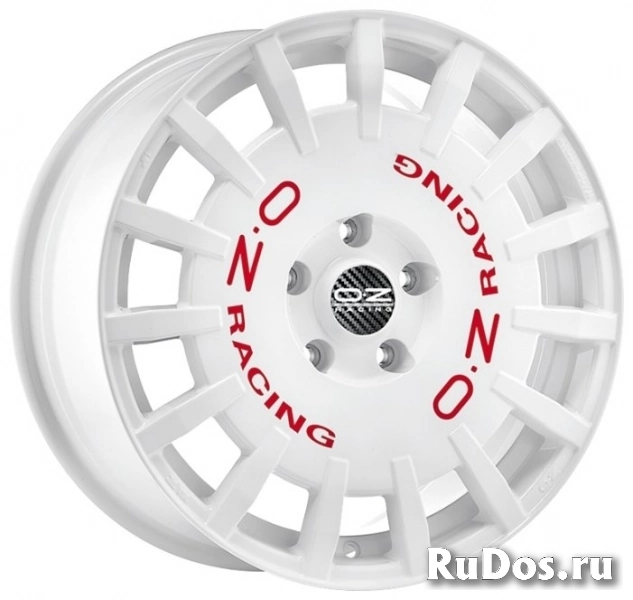Колесный диск OZ Racing Rally Racing 7x17/5x114.3 D75 ET45 Race White + Red Lettering фото