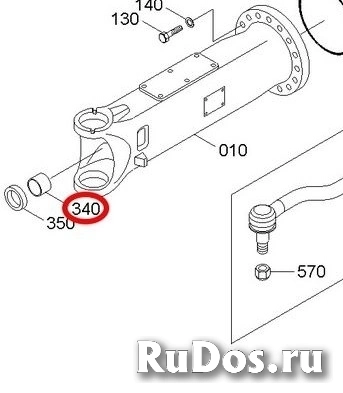 Втулка моста Hyundai ZGAQ-02235 для R210W-9, R210W-9S изображение 4