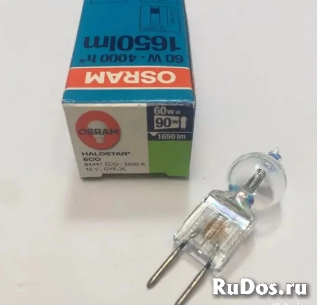 Лампочка галогенная Osram ECO 12V 60W GY6.35 фото
