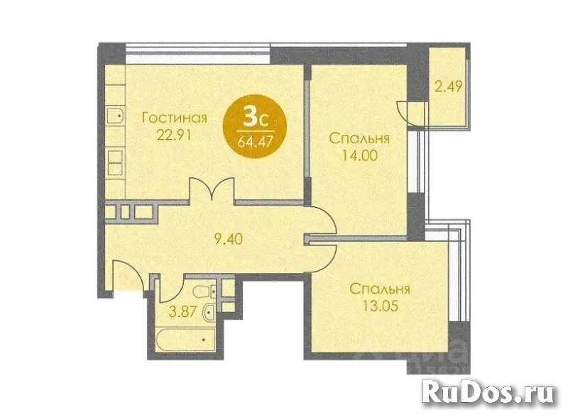 Продам 3 комнатную квартиру 66 м2 изображение 3