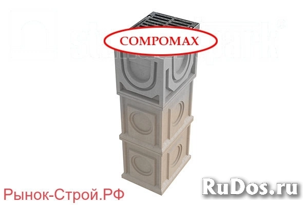 Дождеприёмный колодец секционный CompoMax ДК-30.38.44-П-C полимербетонный (Дождеприемный колодец CompoMax ДК-30.38.44-П-В с РВ щель ВЧ кл.F (к-т) ) фото