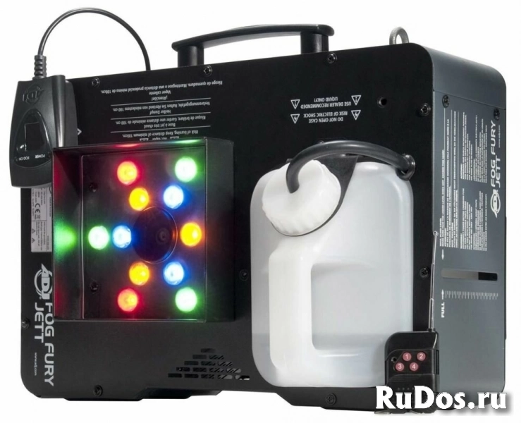 American DJ Fog Fury Jett Профессиональный вертикальный DMX-дымогенератор мощностью 650 Вт с 12 светодиодами мощностью 3 Вт - Высокопроизводительный насос для обеспечения оптимального выхода - Технология электронного термоконтроля (ETS) American DJ - Авто фото