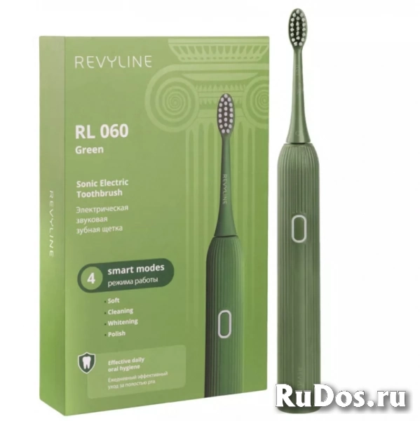 Звуковая зубная щетка Revyline RL060 в оливковом цвете фото