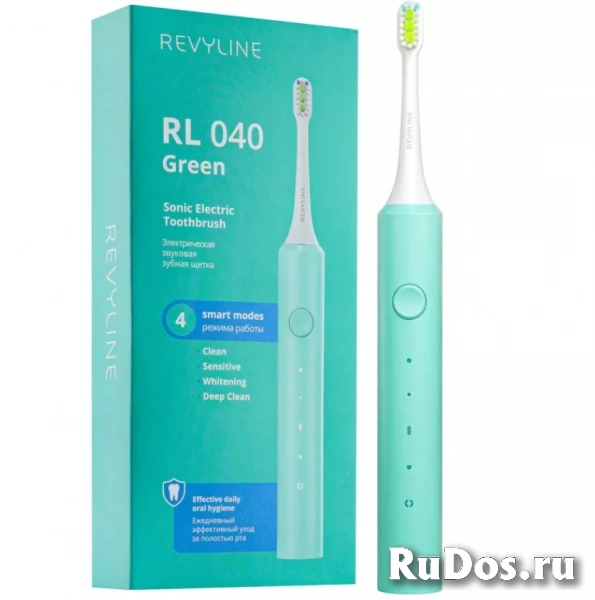 Звуковая зубная щетка Revyline RL 040 в зеленом дизайне фото