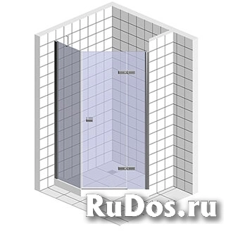 Дверь в душевую нишу GuteWetter TREND DOOR GK-863FP 120х200 см, петли CH 27, ручка CH 113 профиль хром, стекло бесцветное стенки 8 мм, дверка 8 мм фото