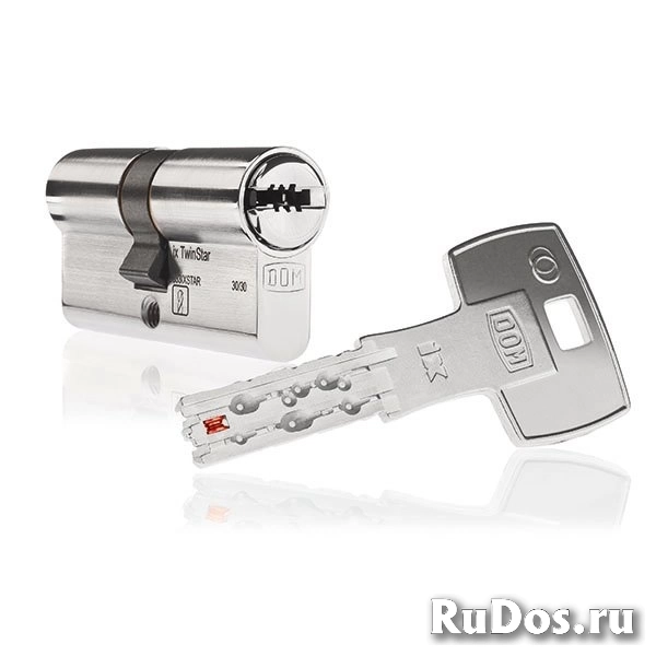 Цилиндр DOM Twinstar ключ-ключ (размер 35x90 мм) - Никель фото