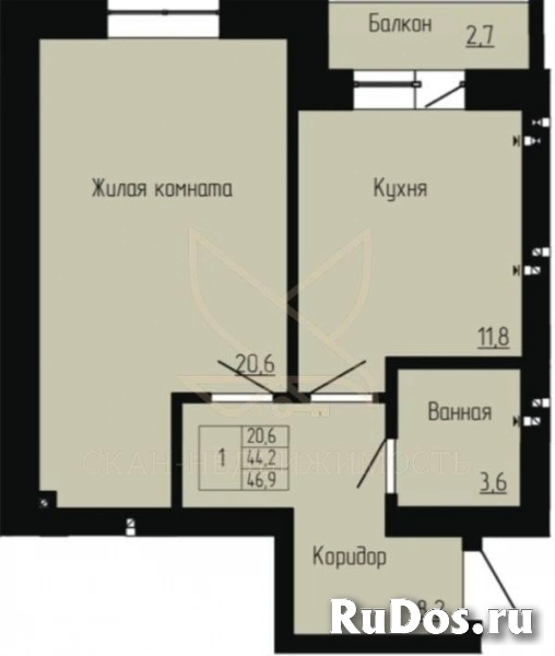 Продам 1 комнатную квартиру 46 м2 фотка