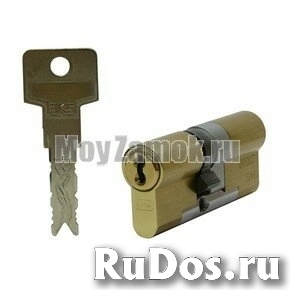 Цилиндровый механизм EVVA 3KS (87)31/56 ключ/ключ, латунь фото