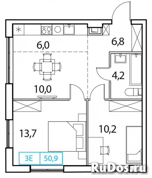 Продам 2 комнатную квартиру 50 м2 фотка