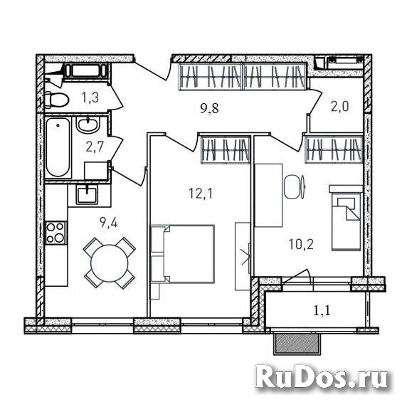 Продам 2 комнатную квартиру 48 м2 фото