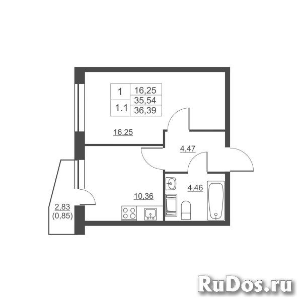 Продам 1 комнатную квартиру 35 м2 фотка