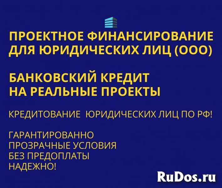 Проектное финансирование для Юридических лиц по РФ! фото