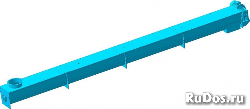 Транспортер шнековый, конвейер винтовой, шнек в желобе изображение 5