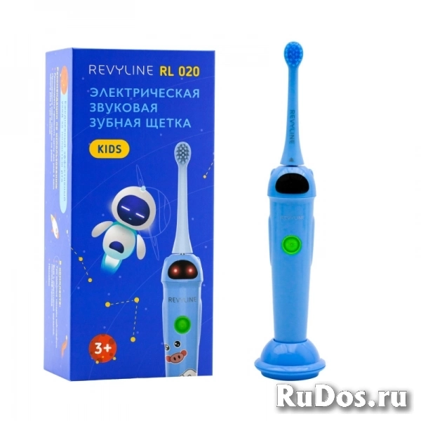 Зубная звуковая щетка Revyline RL 020 Kids в синем корпусе фото