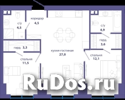 Продам 2 комнатную квартиру 54 м2 фото