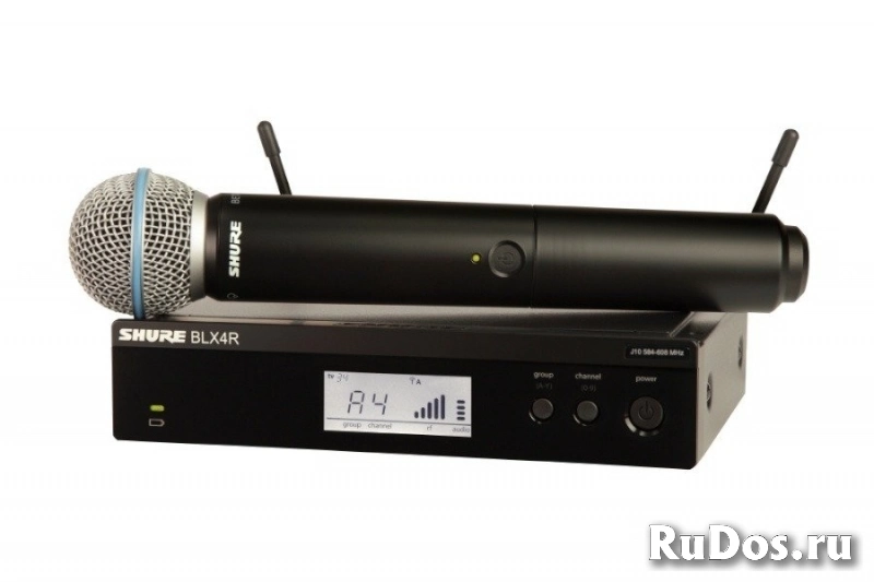 SHURE BLX24RE/B58 M17 662-686 MHz радиосистема вокальная с капсюлем микрофона BETA 58. Кронштейны для крепления в рэк фото