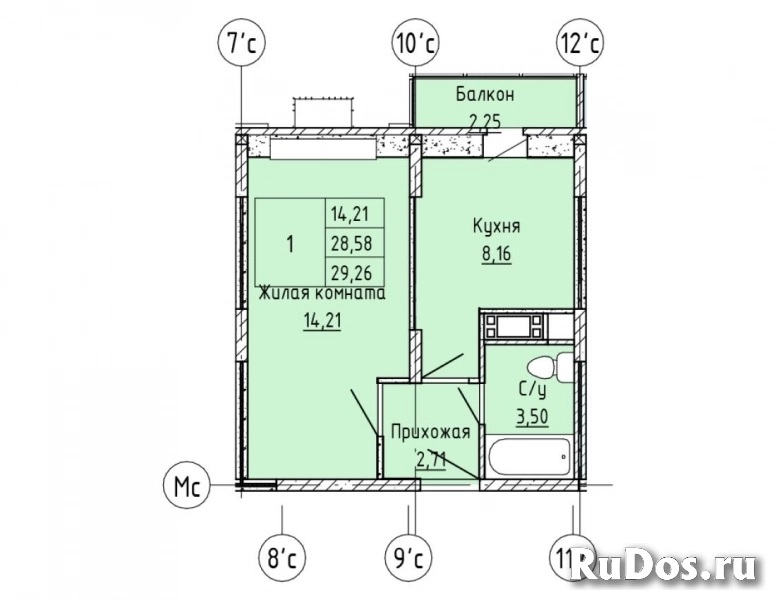 Продам 1 комнатную квартиру 32 м2 фото