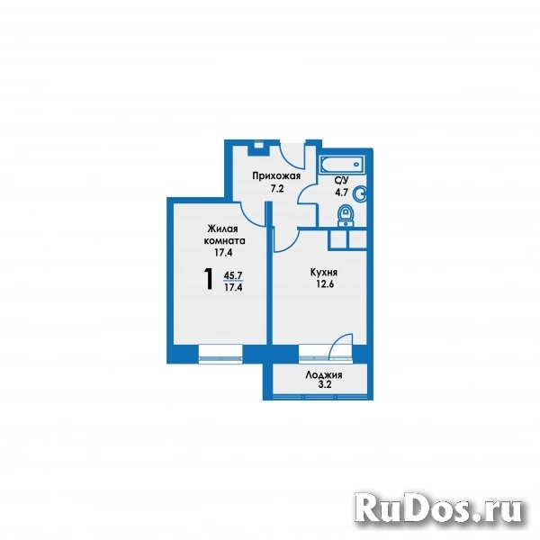 Продам 1 комнатную квартиру 45 м2 фото