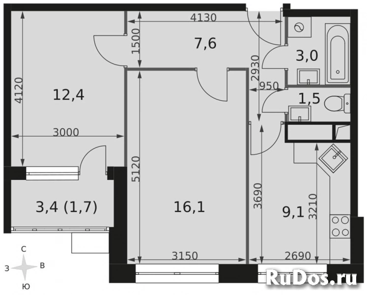 Продам 2 комнатную квартиру 51 м2 фото